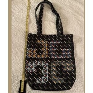 Tory Burch logo canvas tote